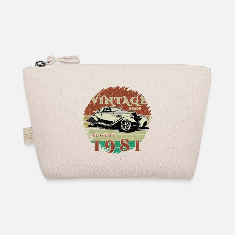 44. Geburtstag - Klassiker - Vintage since 08/1981 Bio-Täschchen