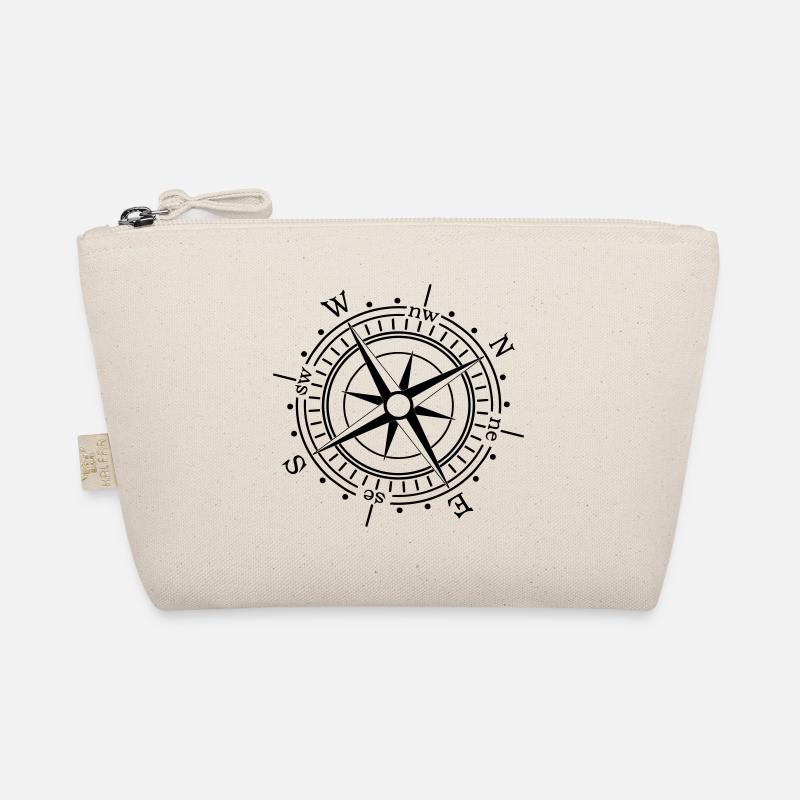 Compass maritime sea navigation nautical Organic Pouch