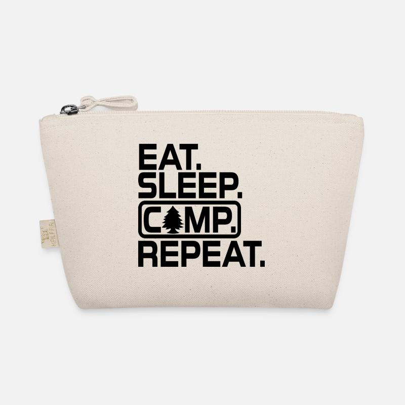 Eat Sleep Camp Repeat - Camping Lover, Camper Gift Organic Pouch