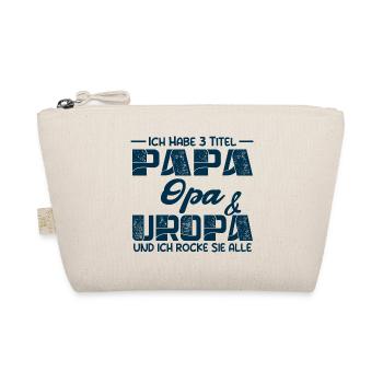 Ich Habe Drei Titel Papa Opa Und Uropa - Bio-Täschchen - Natur - Vorne
