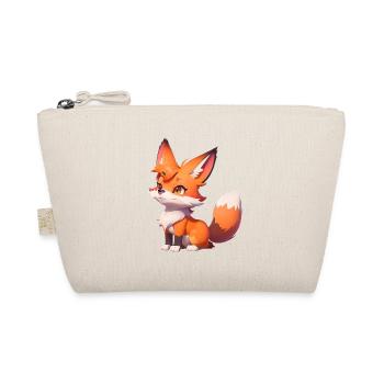 Adorable Chibi Fox - Organic Pouch - nature - Front