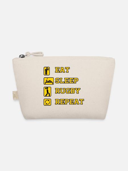 EAT SLEEP RUGBY REPEAT - Trousse biologique - nature - Devant