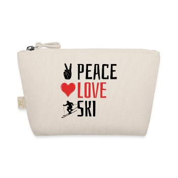 Peace Love Ski, Apres Ski, Wintersport, Skiurlaub - Bio-Täschchen - Natur - Vorne