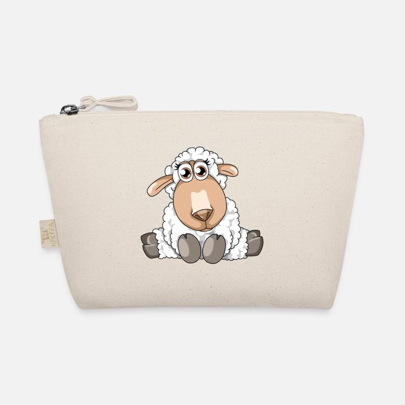 Cute fluffy sheep illustration wool sheep Organic Pouch