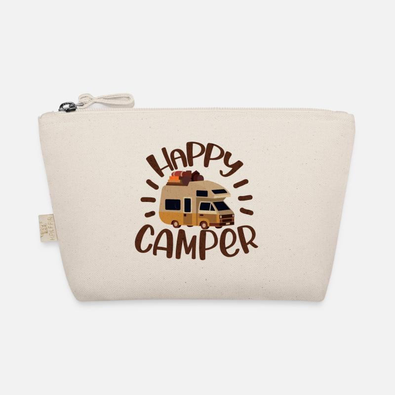 Happy Camper, Hiking & Camping Lover, Camper Gift Organic Pouch