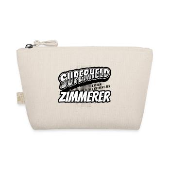 Superheld, clever getarnt als Zimmerer - Bio-Täschchen - Natur - Vorne