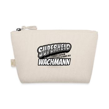 Superheld, clever getarnt als Wachmann - Bio-Täschchen - Natur - Vorne