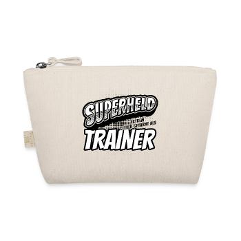 Superheld, clever getarnt als Trainer - Bio-Täschchen - Natur - Vorne