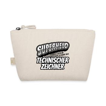 Superheld, clever getarn Technischer Zeichner - Bio-Täschchen - Natur - Vorne