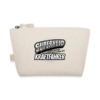 Superheld, clever getarnt als Kraftfahrer - Bio-Täschchen - Natur - Vorne