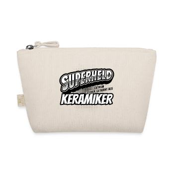 Superheld, clever getarnt als Keramiker - Bio-Täschchen - Natur - Vorne