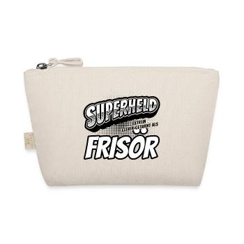 Superheld, clever getarnt als Frisör - Bio-Täschchen - Natur - Vorne