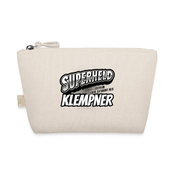 Superheld, clever getarnt als Klempner - Bio-Täschchen - Natur - Vorne