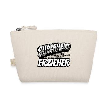 Superheld, clever getarnt als Erzieher - Bio-Täschchen - Natur - Vorne