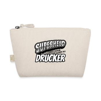 Superheld, clever getarnt als Drucker - Bio-Täschchen - Natur - Vorne
