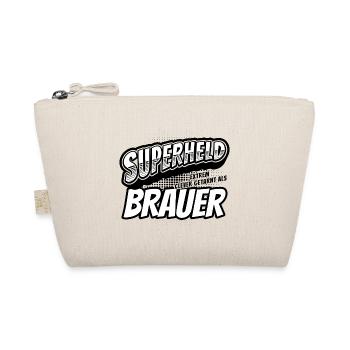 Superheld, clever getarnt als Brauer - Bio-Täschchen - Natur - Vorne