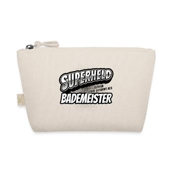 Superheld, clever getarnt als Bademeister - Bio-Täschchen - Natur - Vorne