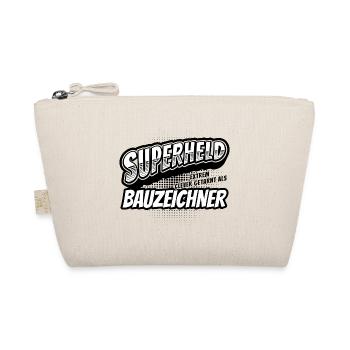 Superheld, clever getarnt als Bauzeichner - Bio-Täschchen - Natur - Vorne