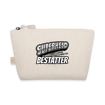 Superheld, clever getarnt als Bestatter - Bio-Täschchen - Natur - Vorne