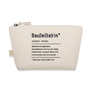 Bauleiterin - Baustelle - Bauleitung - Damen - Bio-Täschchen - Natur - Vorne
