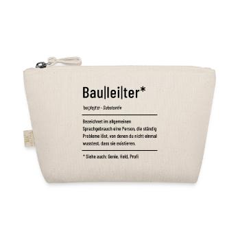 Bauleiter - Baustelle - Bauleitung - Bio-Täschchen - Natur - Vorne