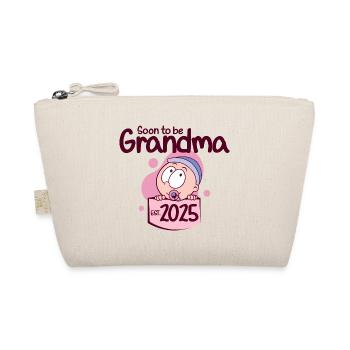 Promue Grand-mère 2025 Bientôt Mamie - Trousse biologique - nature - Devant