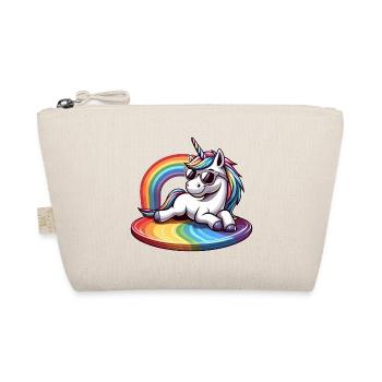 Unicorn Surfer Rainbow Surfing Cool - Organic Pouch - nature - Front