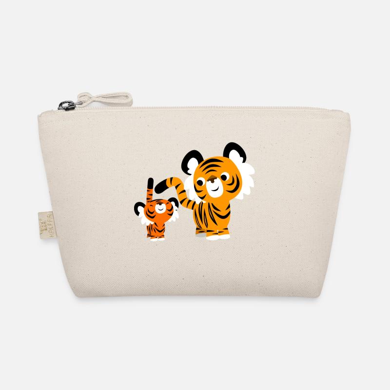 Kleine und große Tiger von Cheerful Madness!! - Bio-Täschchen - Natur