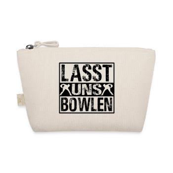 Lasst uns Bowlen Bowling Bowler Kegeln - Bio-Täschchen - Natur - Vorne