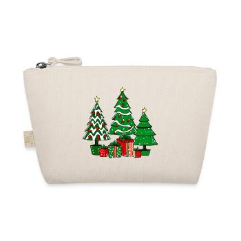 Weihnachtsbäume und Geschenke - Bio-Täschchen - Natur - Vorne
