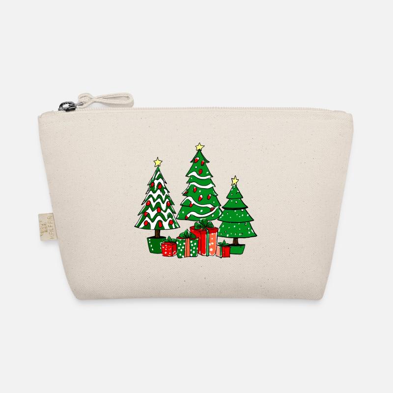 Weihnachtsbäume und Geschenke Bio-Täschchen