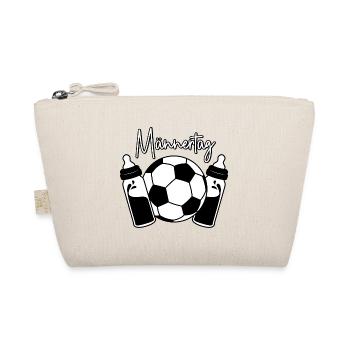 Vatertag Fußball Papa Sohn Baby Flaschen Männertag - Bio-Täschchen - Natur - Vorne
