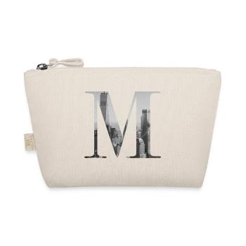 New York Letter M - Organic Pouch - nature - Front