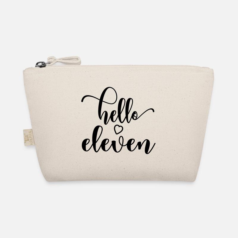 Hello Eleven - Cute 11th Birthday Gift For Girls Organic Pouch