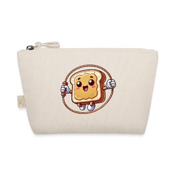 Toast Sandwich Erdnussbutter Cartoon Seilspringen - Bio-Täschchen - Natur - Vorne