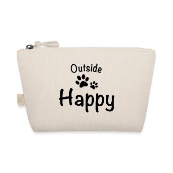 Outside dog happy Hund gassi gehen - Bio-Täschchen - Natur - Vorne