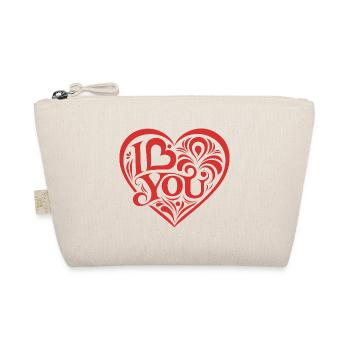 I love You - Valentine' Day - Liebe - Geschenk - Bio-Täschchen - Natur - Vorne