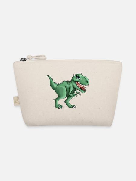 T-rex Tyrannosaurus Rex Dino Illustration - Bio-Täschchen - Natur - Vorne