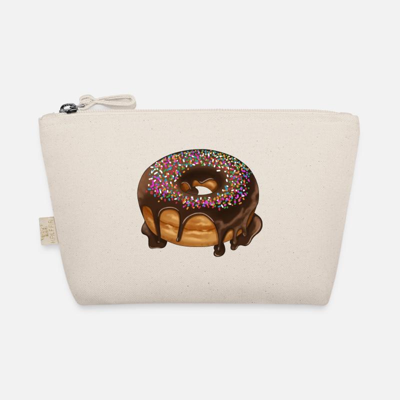 Donut chocolate with sprinkles pastry illustration Organic Pouch