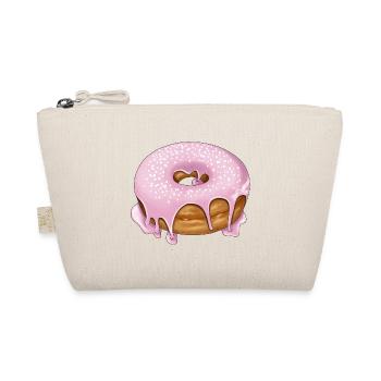 Donut pink with sprinkles pastry illustration - Organic Pouch - nature - Front