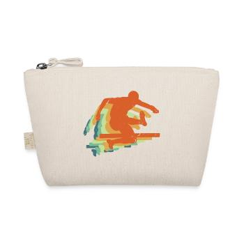 Retro Hurdling Sports, Hurdles Track & Field Gift - Organic Pouch - nature - Front