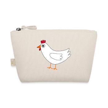 white chicken funny gift farmers farmers - Organic Pouch - nature - Front