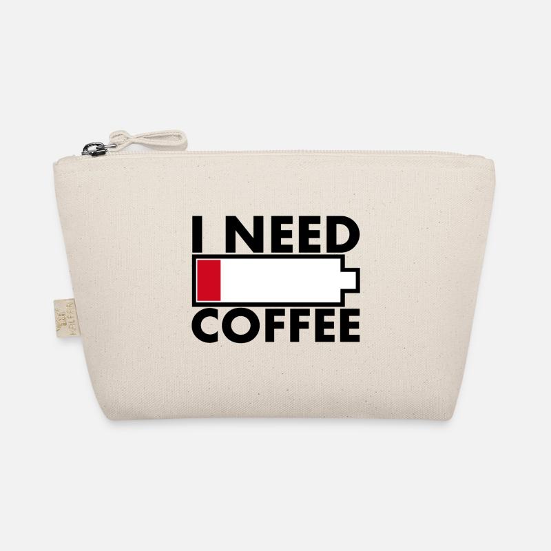 Lustig ich brauche Kaffee lustige Geschenkidee Bio-Täschchen