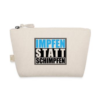 Impfen statt Schimpfen, Corona | Farben änderbar - Bio-Täschchen - Natur - Vorne