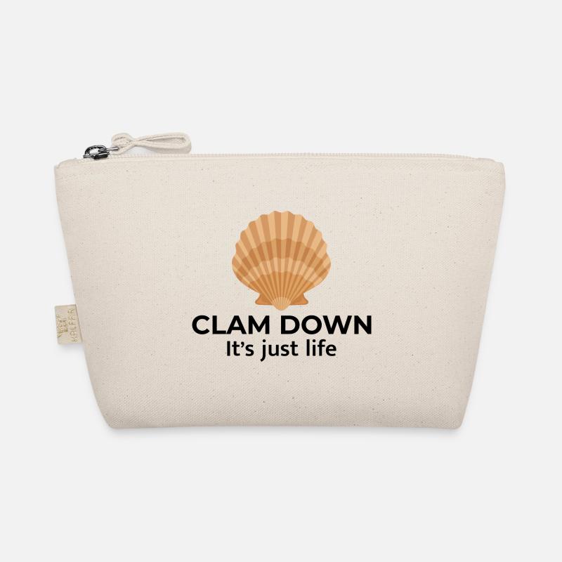 Clam Shell Seashells Collector Beachcomber Beach Organic Pouch