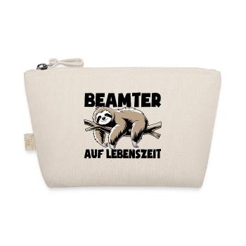 Faultier Beamter auf Lebenszeit - Spruch - Bio-Täschchen - Natur - Vorne