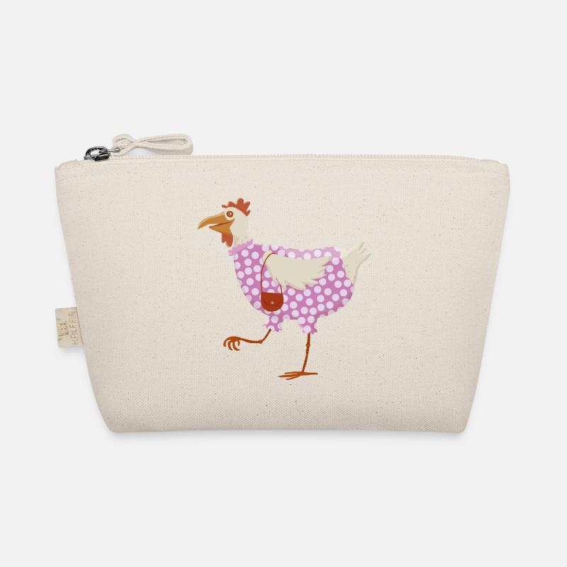 Huhn im Kleid - Bio-Täschchen - Natur