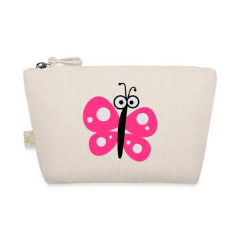 Schmetterling pink - Bio-Täschchen - Natur - Vorne