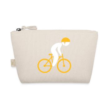 Ein Rennradfahrer auf seinem Fahrrad - Bio-Täschchen - Natur - Vorne