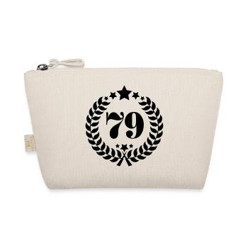 79. Geburtstags Kranz - Anniversary Wreath - Bio-Täschchen - Natur - Vorne